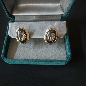 Vintage Glass Intaglio Cufflinks